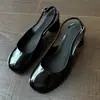 Sandalias cerradas de cuero para mujer, estilo francés, suaves, sencillas, retro, elegantes, modelo nuevo verano 2026 con tira de hebilla única