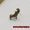 Estatueta de Dinossauro Sólida de Metal Jurássico Escritório Estudo Mesa de Centro Pet de Chá Liga Artesanato Colecionável Presente