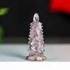 "Ornaments da Torre Wenchang de Cristal Natural Preenchidos com Resina" Mesa Estudo Resina Cristal Torre Wenchang