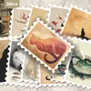 36 Piezas de Nuevas Pegatinas de Sellos de Gato Estilo Chino, Pegatinas Retro Estilo Zen para Decoración de Diario DIY Venta al por Mayor