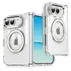 Aplicable Transfronterizo iPhone 18 Duo Transparente Plegable Magnético Giratorio Soporte Funda para Teléfono Acrílico Protección Anti-Caídas