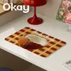 Descanso de Mesa Refrescante de Couro de Maçã e Coco Impermeável e à Prova de Óleo PVC Limpável Não Lavável Mouse Pad Isolante Térmico Porta-Copo Porta-Tigela