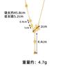 Nuevo collar de oro antiguo de lujo ligero con borla bulliciosa cadena para clavícula diseño de estilo nacional sensación durante mucho tiempo no se decolora accesorios de Yiwu