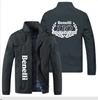 Chaqueta con estampado de comercio exterior transfronterizo europeo y americano, de cuello alto, color liso, para hombre, informal, para negocios y jóvenes
