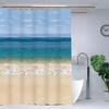 Nueva cortina de ducha impermeable para baño de PEVA, diseño simple de comercio exterior con estampado transfronterizo, cortina de separación de seco y húmedo, sin perforaciones, Amazon