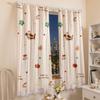 Cortinas de Gasa Doble Capa Personalizadas, Cortinas de Tela sin Taladro con Estampados Estilo Ins, Semi-Opacas