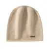 Gorro 100% Cachemir Puro para Mujer Otoño e Invierno Nuevo Casual Más Fácil de Combinar Gorro Cálido de Cachemir Tejido