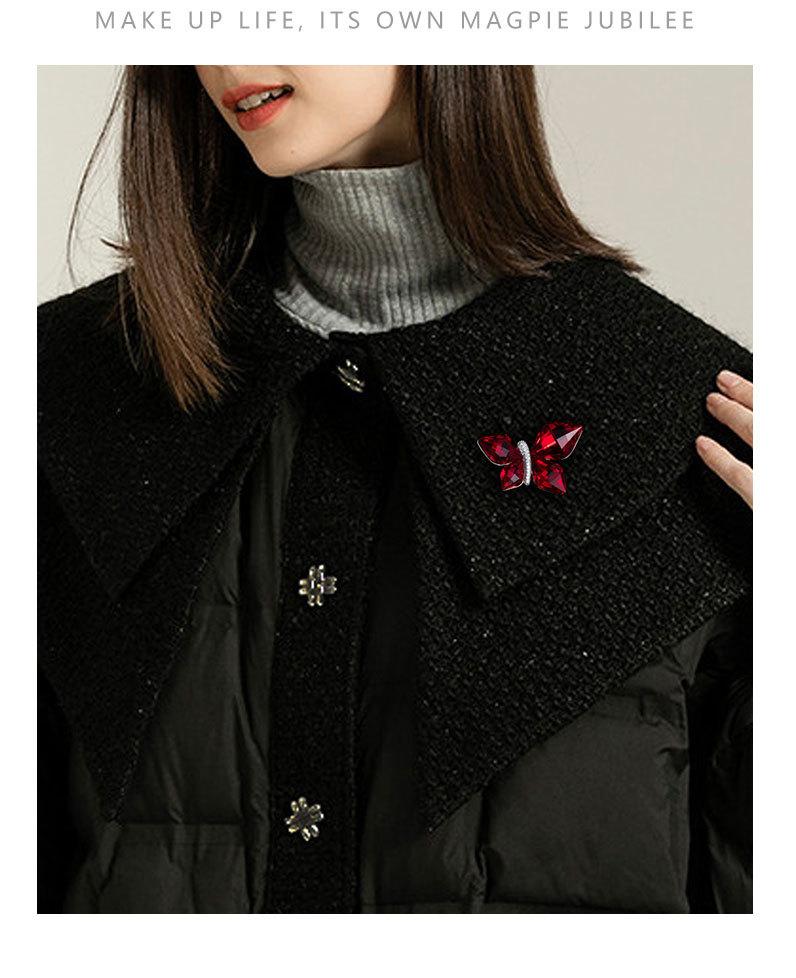 时尚优雅高档水晶蝴蝶胸针小众高级感个性昆虫胸花新品