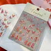 Colección de Pegatinas para Uñas Mariposa: Nuevas Calcomanías Adhesivas para Uñas de Mariposa Blanca Delgadas Flexibles con Relieve de Hada Nuevas de Moda al por Mayor