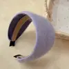 Diadema de lana de ala ancha simple y elegante estilo coreano para mujer, Diadema de corona alta para lavarse la cara, Accesorio para el cabello versátil y a la moda