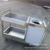 Suministro de carrito de acero inoxidable para comedor escolar, camión de reciclaje de desechos, venta al por mayor de plato, tazón, palillos, camión de reciclaje