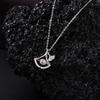 Plata 925 Circonita Microincrustada Moissanita Accesorio Versátil de Lujo Collar Hoja de Ginkgo Diseño Original Lujo Ligero Nicho