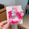 Faixa de cabelo trançada Merleti de desenho animado infantil, manchete, doce menina, bola, cabeça, rabo de cavalo alto, elástico, acessórios para cabelo de menina