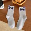 Calcetines de Gato Algodón Puro Divertidos Elegantes Creativos Cola con Lazo Diseño de Nicho Otoño e Invierno Nuevos Dibujos Animados Estéreo