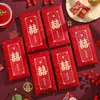 2026 Estilo Nuevo Sobres Rojos de Boda de Alta Gama con Carácter de "Felicidad", Regalos de Boda Creativos, Sobres de Dinero para Boda de Mil Yuanes