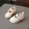 Zapatos para Niña 2026 Otoño Nueva Llegada Niños Versátiles Zapatos de Piel de Princesa Bebé Moño Suela Suave Zapatos Sencillos de Una Sola Pieza