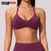 Nuevo sujetador deportivo de yoga dfyne para mujer, top de yoga sin costuras de secado rápido, estilo europeo y americano con cuello halter y espalda y tirantes bonitos