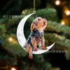 Decoración Navideña Transfronteriza de Aliexpress Entusiastas de Mascotas Colgante Plano Acrílico Espejo Retrovisor del Coche Colgante de Perro Mascota