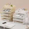 Organizador de Arquivos de Mesa de Escritório Prateleira de Armazenamento Classificação por Assunto Mesa de Estudante Livros Suporte Vertical de Livros Multicamadas