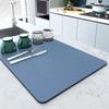 Tapete de mesa de drenagem de cor sólida transfronteiriço tapete de cozinha doméstica tampo de mesa absorvente de fácil secagem montanha-russa sem lavagem isolamento térmico tapete de mesa seco