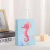 Bolsa de Papel Impresa con Elementos Marinos Bolsa de Papel Kraft de Dibujos Animados en stock Bolsa para Regalo de Fiesta y Vacaciones Bolsa para Dulces Al por Mayor