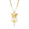 Cadena de Clavícula Dorada de Estilo Vietnamita de Moda, Collar con Colgante de Mariposa Calada de Estilo Palacio Chino con Borla para Mujer, Joyería de Alta Gama