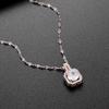 Collar Coreano de Acero de Titanio con Diamante Flash para Mujer, Diseño Simple de Celebridad de Internet, Nicho Elegante para Mujer, Cadena de Clavícula Moderna, ins Lujo Ligero, Regalo