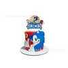 Inserts Decorativos para Pastel Sonic Transfronterizos Decoraciones para Pastel de Cumpleaños Accesorios para Pastel de Cumpleaños Infantil Inserts