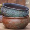 Vaso Grande de Terracota Feito à Mão, Vaso de Cerâmica Rústica de Grande Diâmetro para Suculentas e Flores, Vaso de Cerâmica para Plantas Suculentas com Formato de Tronco Velho