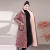 Chamarra de Algodón Gruesa y Cálida con Capucha de Franela Extra Larga Acolchada con Forro de Felpa Ropa de Trabajo Invierno Ropa para el Hogar Mujer