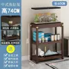 Soporte de exhibición de piedra, soporte para pecera, base, mesa auxiliar, mesa de rincón, soporte para plantas, sala de estar de madera maciza de pie