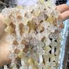 Ágata de cristal Trevo contas soltas faça você mesmo grampo de cabelo acessórios de cabelo pulseira acessórios de colar contas de Trevo semiacabadas atacado