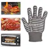 Exportado a Europa y Estados Unidos guantes de silicona resistentes al calor a alta temperatura de 500 grados antiquemaduras ignífugos para hornear horno microondas cocina