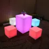 Mesa Barra Cubo Luminoso LED para Exterior Balcón Juego de Mesa y Sillas de Ocio Mesa Móvil Decorativa Minimalista Moderna