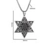 Collar con colgante de estrella de David judía de acero inoxidable con símbolo hexagonal judío transfronterizo, regalo de Navidad