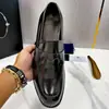 Zapatos de Piel de Lujo para Hombre Mocasines Charol Piel de Vaca Lisa Sin Cordones Zapatos Casuales de Negocios Zapatos de Vestir Punta Redonda