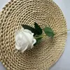 Rosa Artificial Popular de Veludo com Pérola, Flor Artificial de Haste Única, Flor Artificial Realista para Casamento com Toque de Luxo