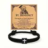 Adornos Transfronterizos Europeos y Americanos Cuadrado Cruz Simple Ajustable Pulsera Milanesa Moderna Sencilla Adornos de Mano para Hombres y Mujeres