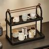 Estante de Almacenamiento para Tazas Portavasos Estante de Almacenamiento para Vasos de Agua de Escritorio Mesa de Comedor Estante de Alta Gama Lujo Ligero para Tazas de Té Tazas de Café