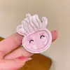 Horquilla de acrílico con forma de pez de dibujos animados para niña, con forma de corazón, para flequillo, con clip lateral, para tocado, accesorios para el cabello