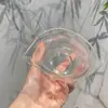 Vaso de cristal de borosilicato para servir té, dispensador de té de vidrio para el hogar, transparente, taza de té japonesa Kung Fu, accesorios aislados para la ceremonia del té