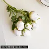 7 rosas artificiales con bordes tostados, ramo para decoración de escena, sensación de alta gama, rosas de mano para bodas, flores falsas