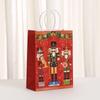Bolsa de Papel Kraft Nueva con Tema Navideño Cascanueces Impreso Bolsa de Regalo Bolsa para Empaque de Dulces Navideños para Niños