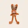 Jinnew Original Novo Pingente de Coelho de Puxar com Estampa de Leopardo Chaveiro Fofo Pingente Pequeno Recheado Presente