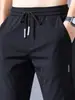 Fabricante Directo Pantalones de Seda Helada para Hombre, Talla Grande, Pantalones Casuales Rectos Transpirables, Pantalones Deportivos Finos de Secado Rápido para Hombre de Primavera y Verano