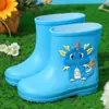 Botas de Lluvia para Niños Nuevas Dibujos Animados Lindas Niño Bebé Botas de Lluvia Niña Estudiante Niños Pequeños Zapatos de Agua Zapatos de Goma Impermeables