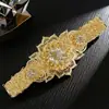 Decoración de Vestido de Novia Europeo y de Oriente Medio Transfronteriza Cinturón Metálico con Incrustaciones de Pedrería para Cintura de Boda de Mujer