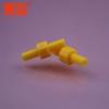 G2T2074 Tubo Amarelo de 2 Vias, Peça de Extensão para Mangueira, a Seção Octogonal do Meio Pode Ser Inserida no Buraco Octogonal, Peças de Produção Pequenas