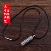 Plata Esterlina s990 Colgante Amuleto Maldición Shurangama Seis Caracteres Palabras Verdaderas Plata Collar Vintage para Hombres y Mujeres