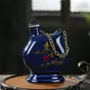 Garrafa de Vinho de Cerâmica Jingdezhen 0,5kg Caixa de Presente Garrafa de Vinho Criativa para Casa Garrafa de Vinho Personalizada Conjunto de Vinho Garrafa para Licor Garrafa Vazia